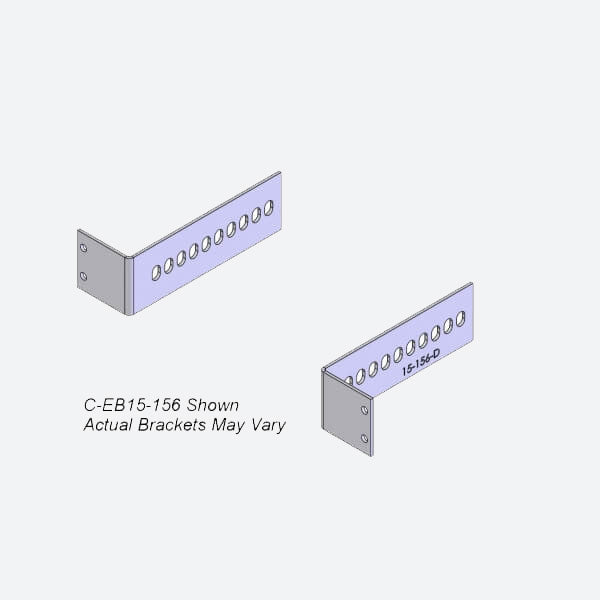 Havis 2-Piece Equipment Mounting Bracket, 1.5″ Mounting Space, 1.12″ Bend C-EB15-112