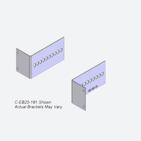 Havis 2-Piece Equipment Mounting Bracket, 2.5″ Mounting Space, 0.68″ Bend C-EB25-068