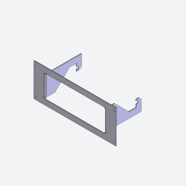 Havis 1-Piece Equipment Mounting Bracket, 3.5″ Mounting Space, Fits Federal Signal PA-300 C-EB35-PA3-1P