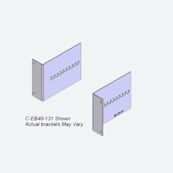 Havis 2-Piece Equipment Mounting Bracket, 4″ Mounting Space, 2.5″ Bend C-EB40-250