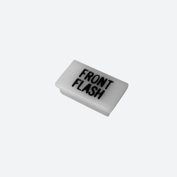 Havis Standard White Switch Label W/ Black Imprint C-LABEL-F-FLASH