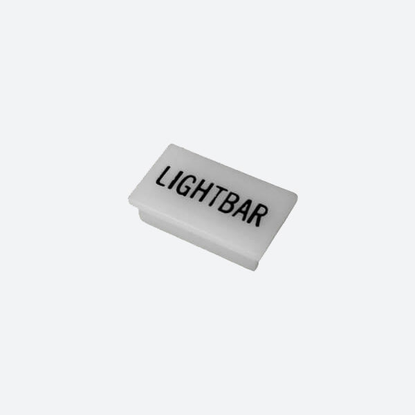 Havis Standard White Switch Label W/ Black Imprint C-LABEL-LIGHTBAR