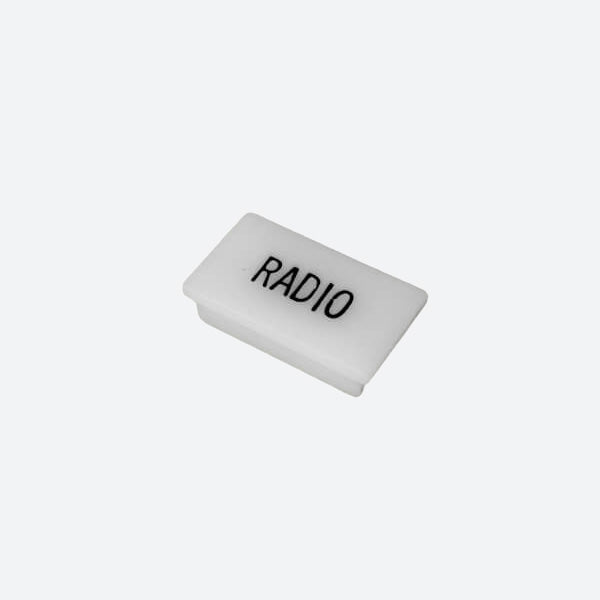 Havis Standard White Switch Label W/ Black Imprint C-LABEL-RADIO