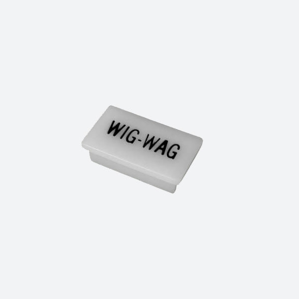 HavisStandard White Switch Label W/ Black Imprint C-LABEL-WIG-WAG