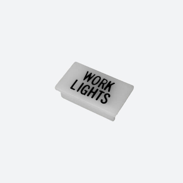 Havis Standard White Switch Label W/ Black Imprint C-LABEL-WORK-LIGHTS