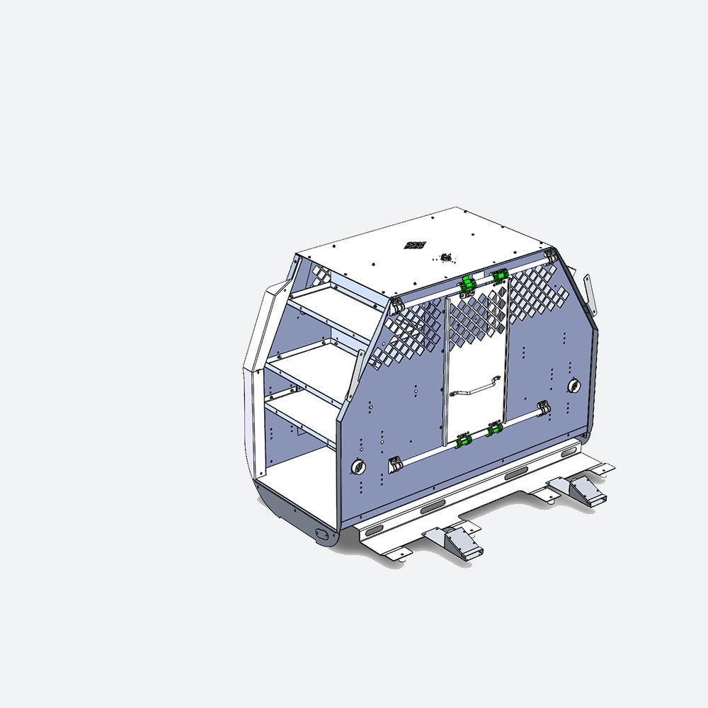 Havis Standard K9 Transport System With Side Door Storage For 2017-2025 Ford F-Series K9-F23-SDS-3